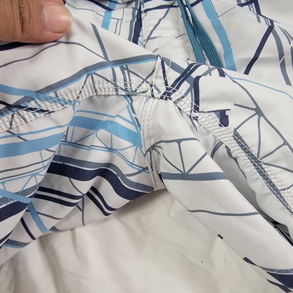 Oakley Silo Mens 38 White Blue Board Shorts Athletic Summer Walking Running - Picture 5 of 14